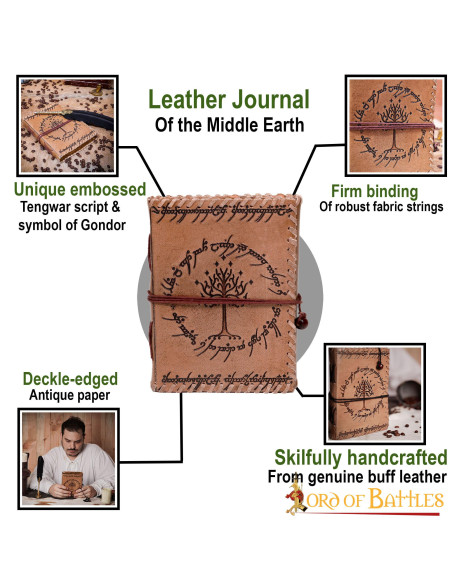 Middle-earth journal in handmade leather
