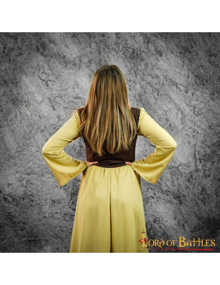 Medieval dress Arwen brown-mustard...