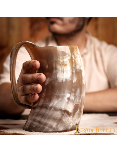 Viking jar in ox horn