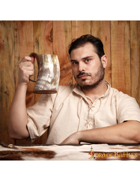 Viking jar in ox horn