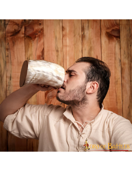 Viking jar in ox horn