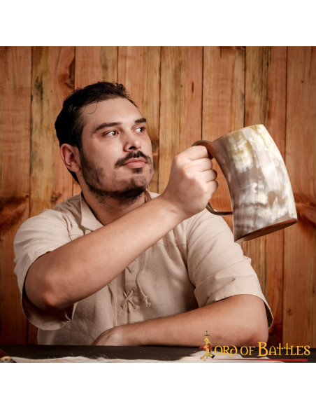 Viking jar in ox horn