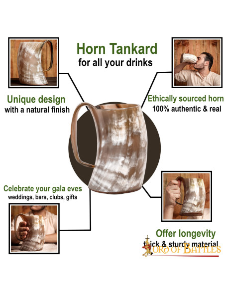 Viking jar in ox horn