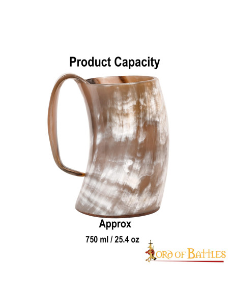 Viking jar in ox horn