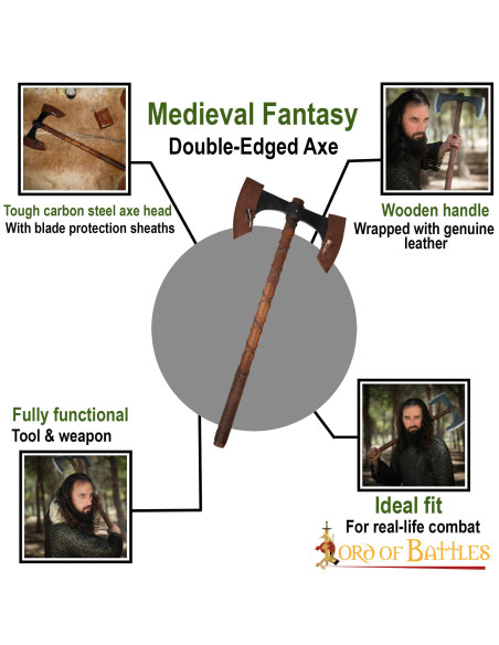 Double-edged functional ax with sheath