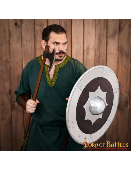 Viking shield in wood and steel Viking shield in wood and steel