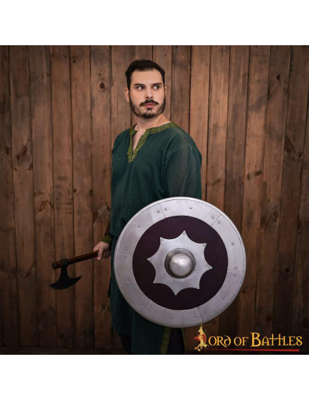 Viking shield in wood and steel Viking shield in wood and steel
