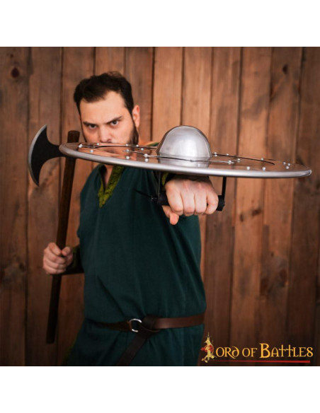 Viking shield in wood and steel Viking shield in wood and steel