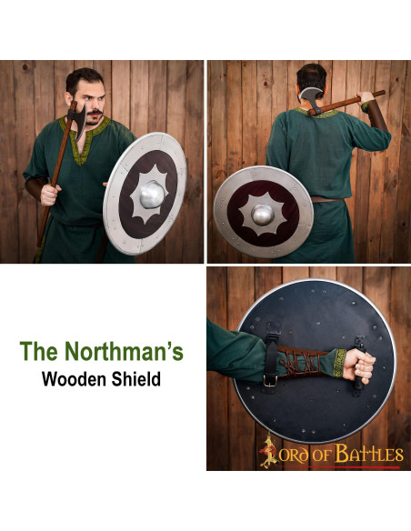 Viking shield in wood and steel Viking shield in wood and steel