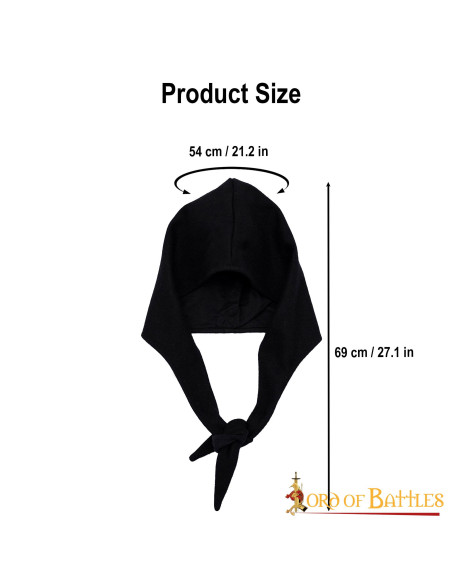 Medieval peasant cap in wool