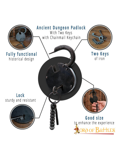 old padlock medieval dungeon