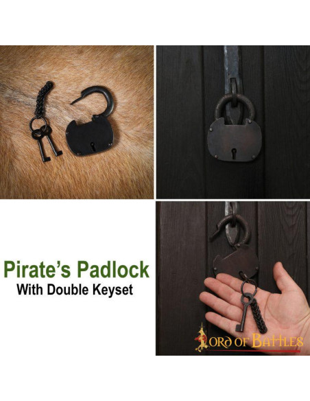 Hand-forged Pirate Chest Padlock Hand-forged Pirate Chest Padlock