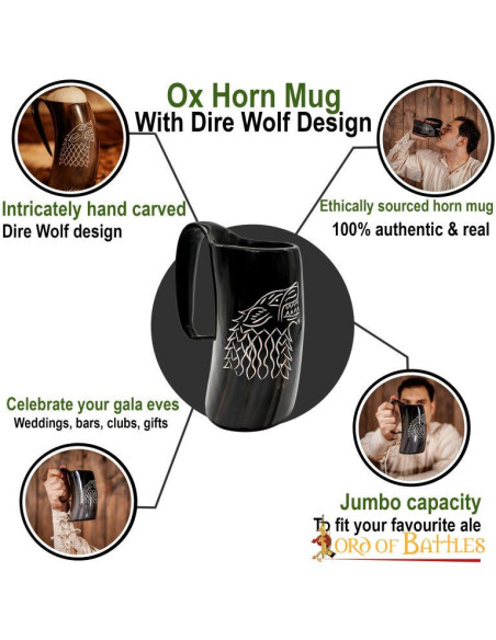 Medieval Wolf Beer Mug for...