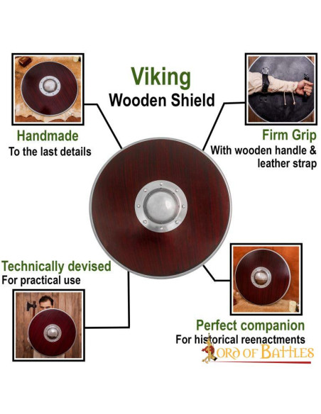 Functional Viking Warrior Shield in...