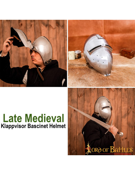 Medieval Helmet Bacinete Klappvisor... Medieval Helmet Bacinete Klappvisor...