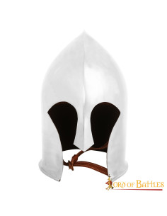 Medieval Warrior barbute with leather lining