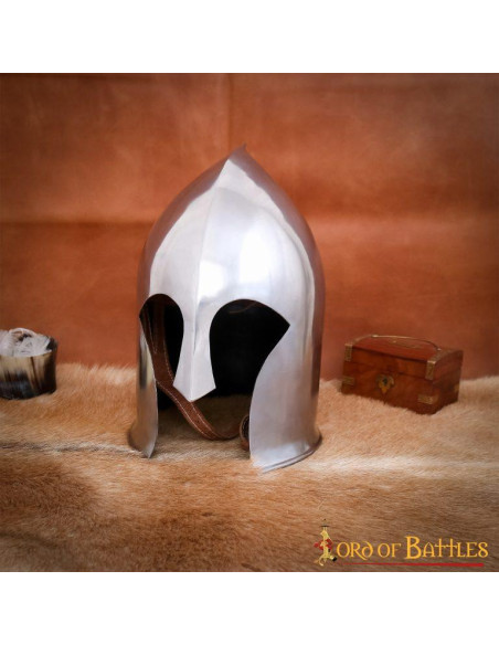 Medieval Warrior barbute with leather...