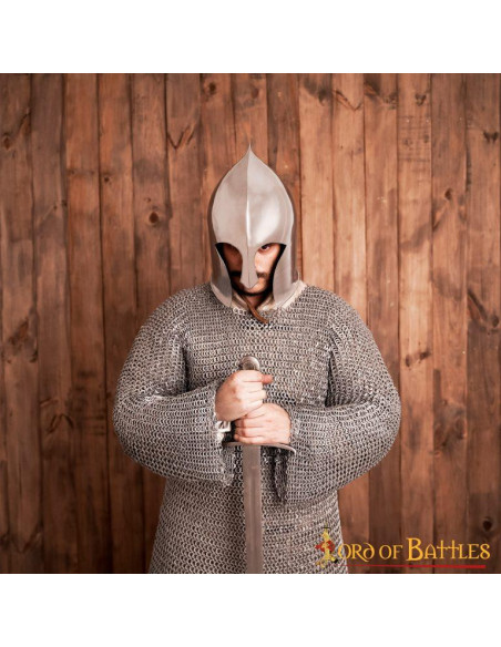Medieval Warrior barbute with leather...