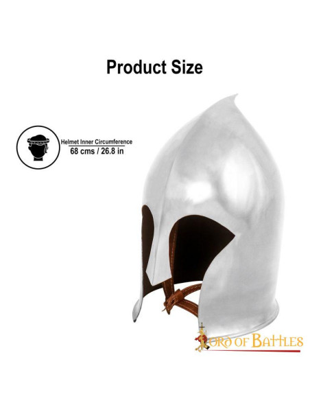 Medieval Warrior barbute with leather...