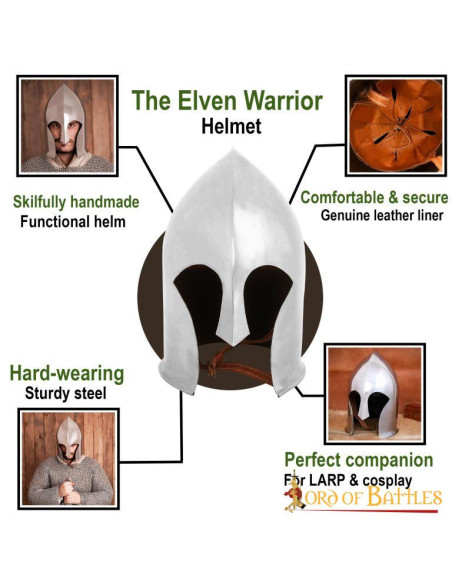 Medieval Warrior barbute with leather...