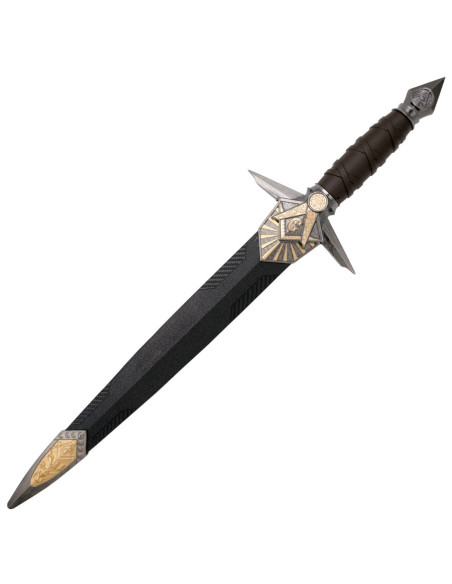 Masonic medieval dagger, nickel pommel