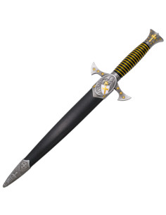 Templar medieval dagger, cross pommel bronze finish 2