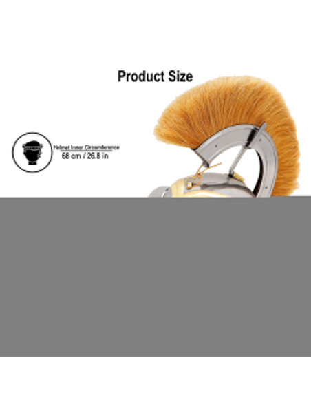 Roman centurion helmet with brown plume