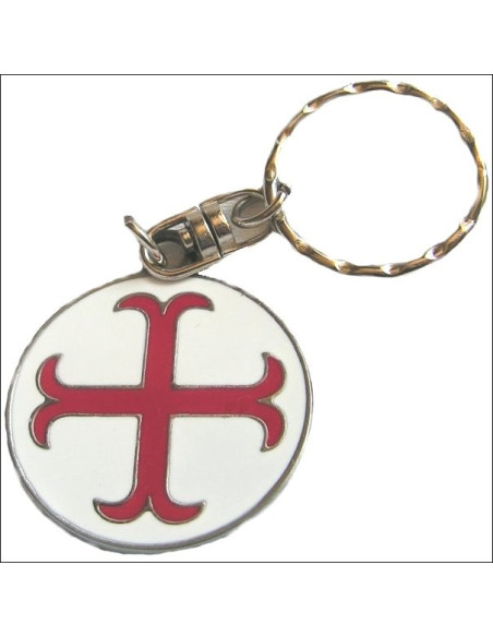 Anchored Templar Cross Keychain