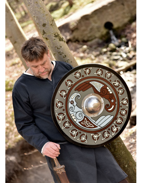 Viking Shield painted with Raven and...