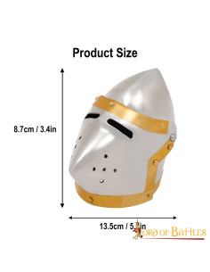 Mini Pig Face bacinete helmet, with stand 2