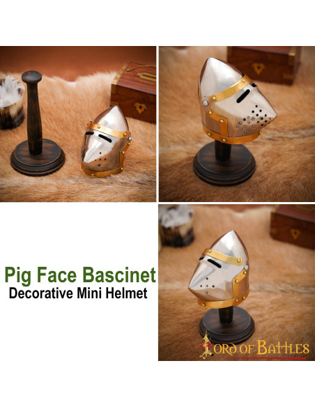 Mini Pig Face bacinete helmet, with...