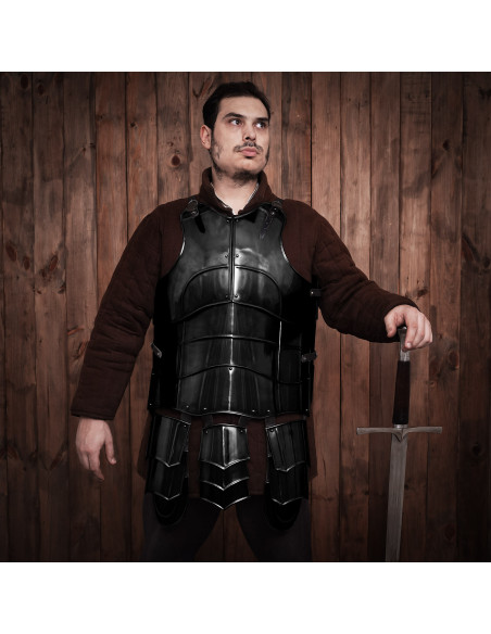 Blackened Medieval Knight Cuirass,...