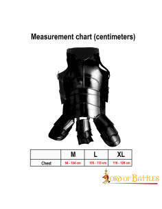 Blackened Medieval Knight Cuirass, Mild Steel 2