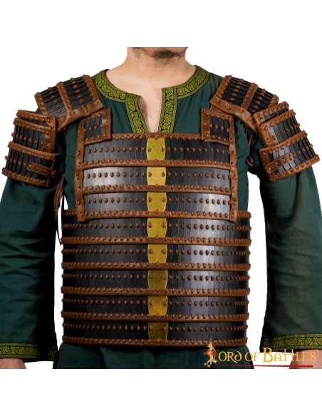 Viking lamellar armor in genuine leather