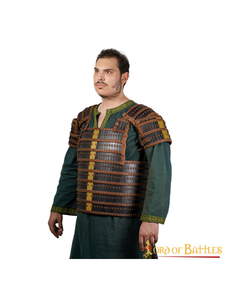 Viking lamellar armor in genuine leather