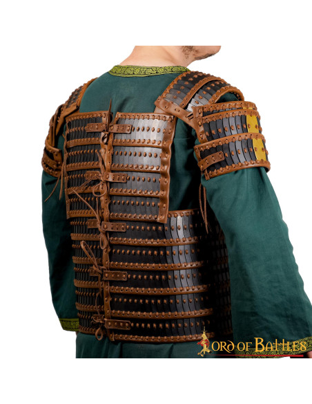 Viking lamellar armor in genuine leather
