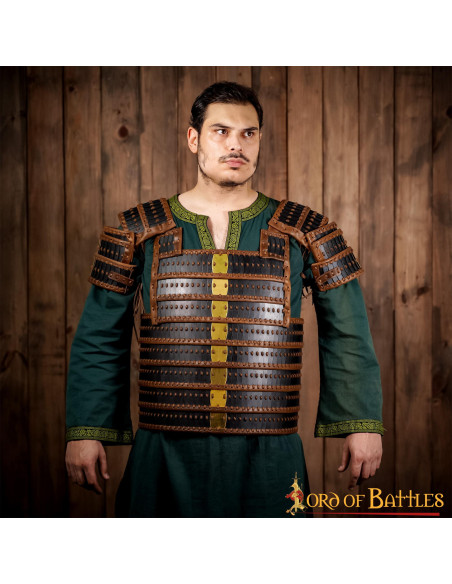 Viking lamellar armor in genuine leather