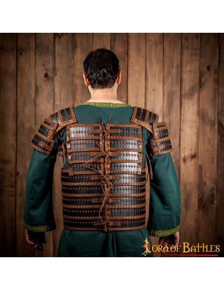 Viking lamellar armor in genuine leather