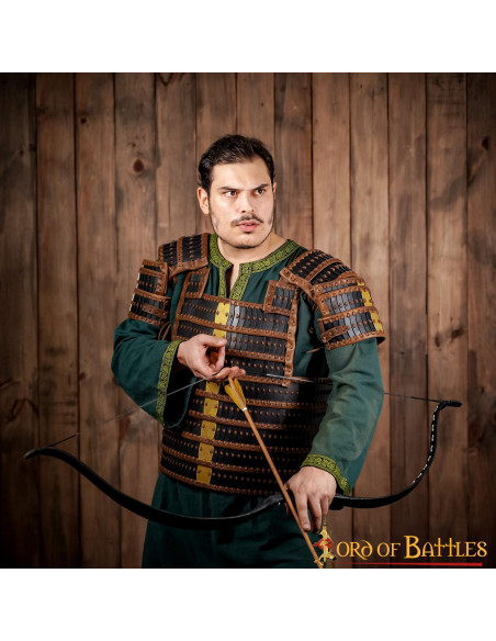 Viking lamellar armor in genuine leather