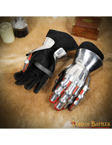 Medieval knight gauntlets Hourglass,...