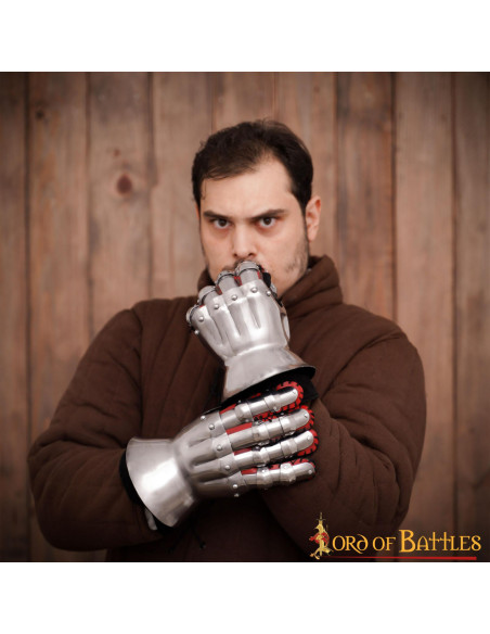 Medieval knight gauntlets Hourglass,...