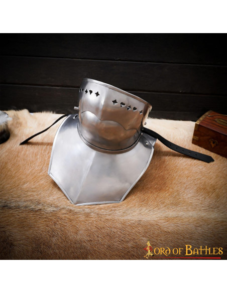 Gothic gorget with folding mask,...