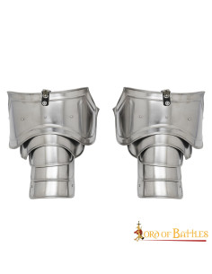 Medieval knight shoulder pads, mild steel
