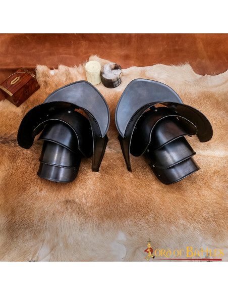 Fantasy Knight's black shoulder pads...