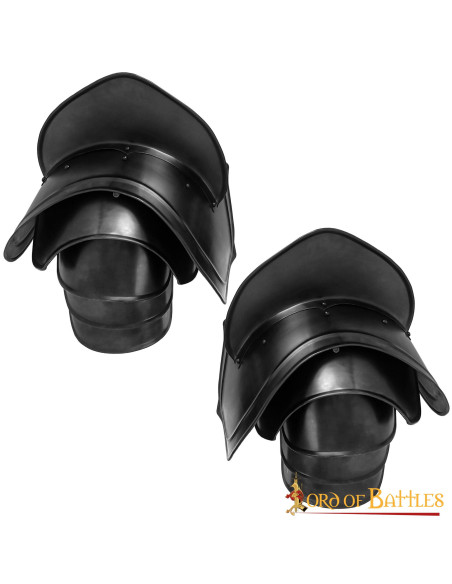 Fantasy Knight's black shoulder pads...
