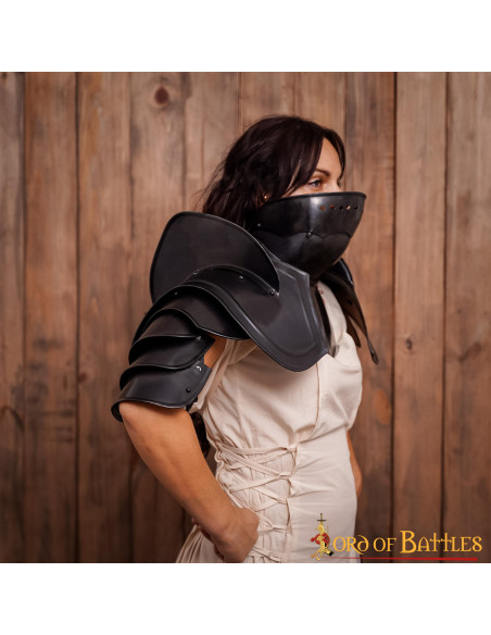 Fantasy Knight's black shoulder pads...