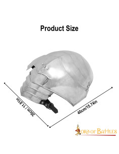 Large medieval knight shoulder pads, mild steel 2