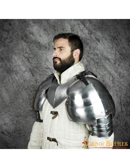 Large medieval knight shoulder pads,...