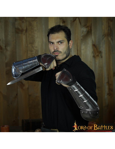 Fantasy medieval bracers, with elbow...
