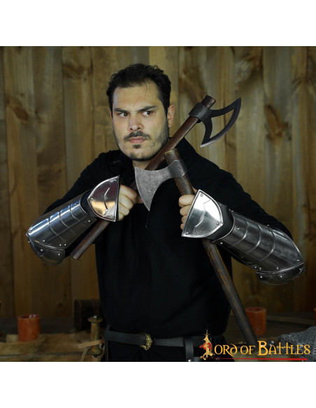 Fantasy medieval bracers, with elbow...